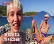 Ersties - Adorable Annika Fingers Herself On a Beach in Croatia from annika preil pussy