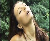Brunette honey with nice boobs on patio chair outdoors fucking hot cock from star palus sex xxx pothio