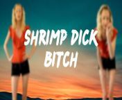 Shrimp Dick Bitch from amputee drills skinny babe shaved cunt on floor