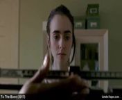 Lily Collins Exposing Her Skinny Body In Movie from lily collins xxx