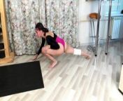 Milana Flexy spreading legs like a gymnast from milana vayntrub nude