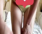 Slim skinny girl shows her legs and teases her ass from telegram show