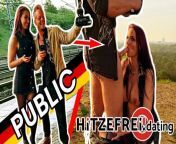 HITZEFREI.dating BLOWJOB at train station, FUCK in SUNRISE from auntise sex