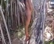 Wife’s outdoor shower bath, fully naked from bangalore girl shower bath