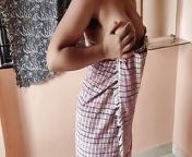 Sobita is having naked fun after bathing, see that the cock will stand up from aunty bath outdoor naked