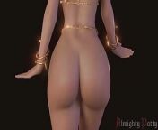 She Dances With Pretty Gold Jewelry On And Nothing Else So Her Ass Jiggles from resident evil big ass mods