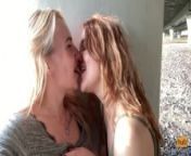 Feeling playful outside with my classmate from lesbian kissing xx hot