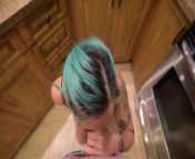 POV - Teen step sister sucks my dick and lets me fuck her, I cum inside her from dont miss full ass view