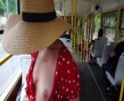 Real amateur wife flashing tits at public transport and park - handjob with cumshot on boobs! from apple angeles no bra and panty bagong gising hot and spicy girls from hot nude apple angeles watch video