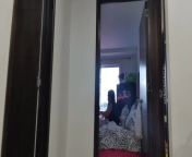 My stepmom catches me squirting on the floor and look how she reacts from babe masturbation