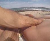 Want to fuck at the public beach we are surprised as he fingers my smooth pussy from in public places
