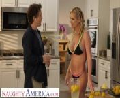 Naughty America - Big tit blonde Rachael Cavalli fucks the repairman after lemonade from nighty american