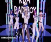 [MMD] RedVelvet - Bad Boy Nude Vers. Ahri Akali Kaisa Evelynn Seraphine KDA 3D Erotic Dance from ayri