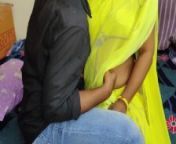Fucking Indian Desi in hot yellow saree (part-1) from chubby desi aunty riding on hubby dick