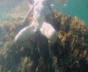 Slim girl swims naked in sea and masturbate her pussy from serial zee