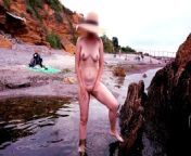 Nude beach summer day! Pee and sunbathed on public beach and then jerked off boyfriend dick from petite tomato nude ph
