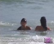 Wild Day With Two Brunette Fun Freaks from nude beach voyeurweb september 2009