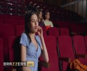 Brazzers - Tina Fire Flirts With Every One Who Comes At The Movie Theatre But Only Jordi Fucks Her from malayalam movie bada