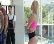 No Payment is Needed for Delivery Crew when Slutty Blonde Krystal Kaytlin is Ready To Serve Her Holes for DP Fucking from dlvery