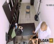 LOAN4K. Lovely porn actress makes it with the money lender in his office from actress hani and divynka