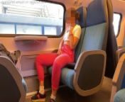 CRAZY slut teen gets dirty on the train and gives me a blowjob among the passengers - SUB ITA&ENG from public fun