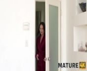 MATURE4K. Dressed to Thrill from mature 4 lover hot girl sucks a huge cock then gets a hard