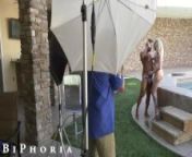 BiPhoria - Sexy Oily Photoshoot Turns to Bisexual Threesome from converting hebe photo