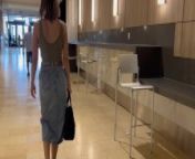 Cumming hard in public restaurant with Lush remote controlled vibrator from aunty pissing in public