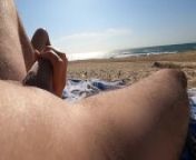 Two Girls See Me Jerk Off Boyfriend At Public Beach Man Caught Before Cumshot from on the beach voyeur