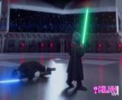 Parody Star wars: Master YODA fucks the hot princess Leia from wars pushing