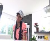 DEBT4k. Sex with debt collector helps girl avoid financial troubles from teen fuckedo