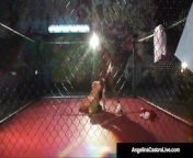 Cuban BBW Angelina Castro Slams BBC In Cage Match! from angelina castro bbc